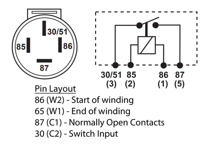 Lucas SRB402, 12V 20A Normally Open 26RA Relay, for Triumph Spitfire, MGB CHM68