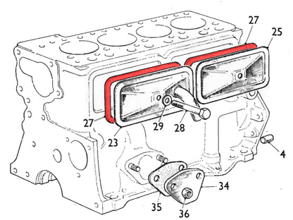 BMC A & B Series Tappet Cover Gasket Mini MGB MGC Morris Minor AH3000 12A1175 x2