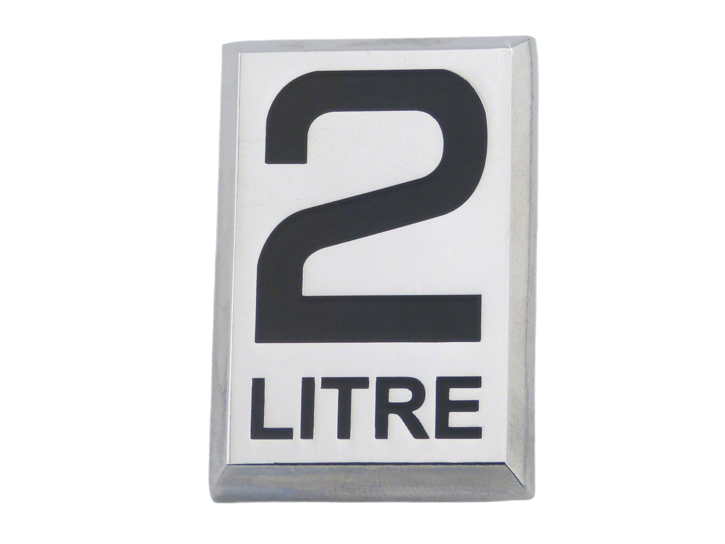 Triumph Chrome 2 Litre Lower Wing & Boot Badge for Triumph Vitesse, 620126