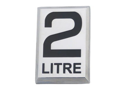 Triumph Chrome 2 Litre Lower Wing & Boot Badge for Triumph Vitesse, 620126